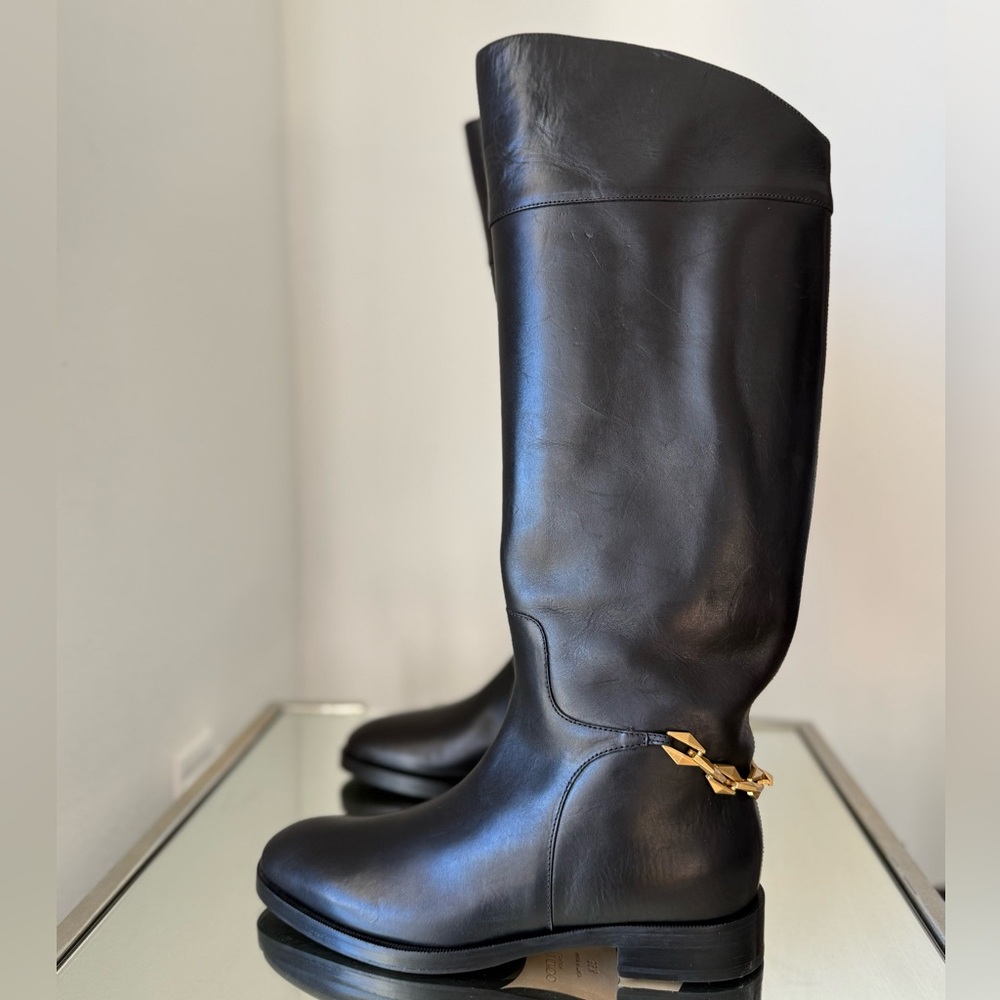 New Jimmy Choo Nell leather knee-high boots $1,695 39.5 - Picture 2 of 16